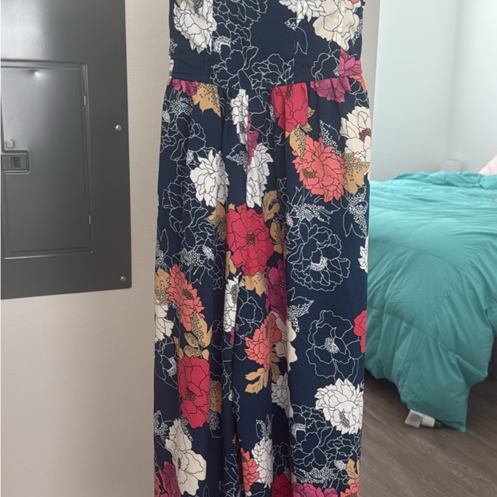 Vibrant Floral Print Maxi Jumpsuit